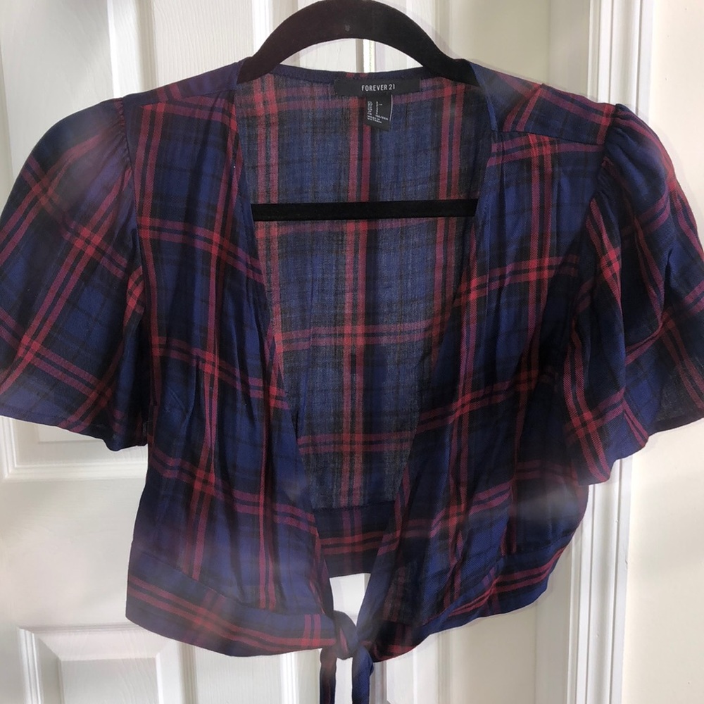 Plaid Crop-Top